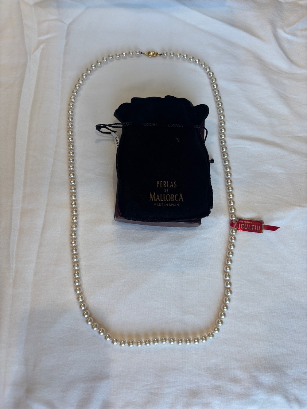 Perlas de Mallorca Pearl Strand Necklace in White